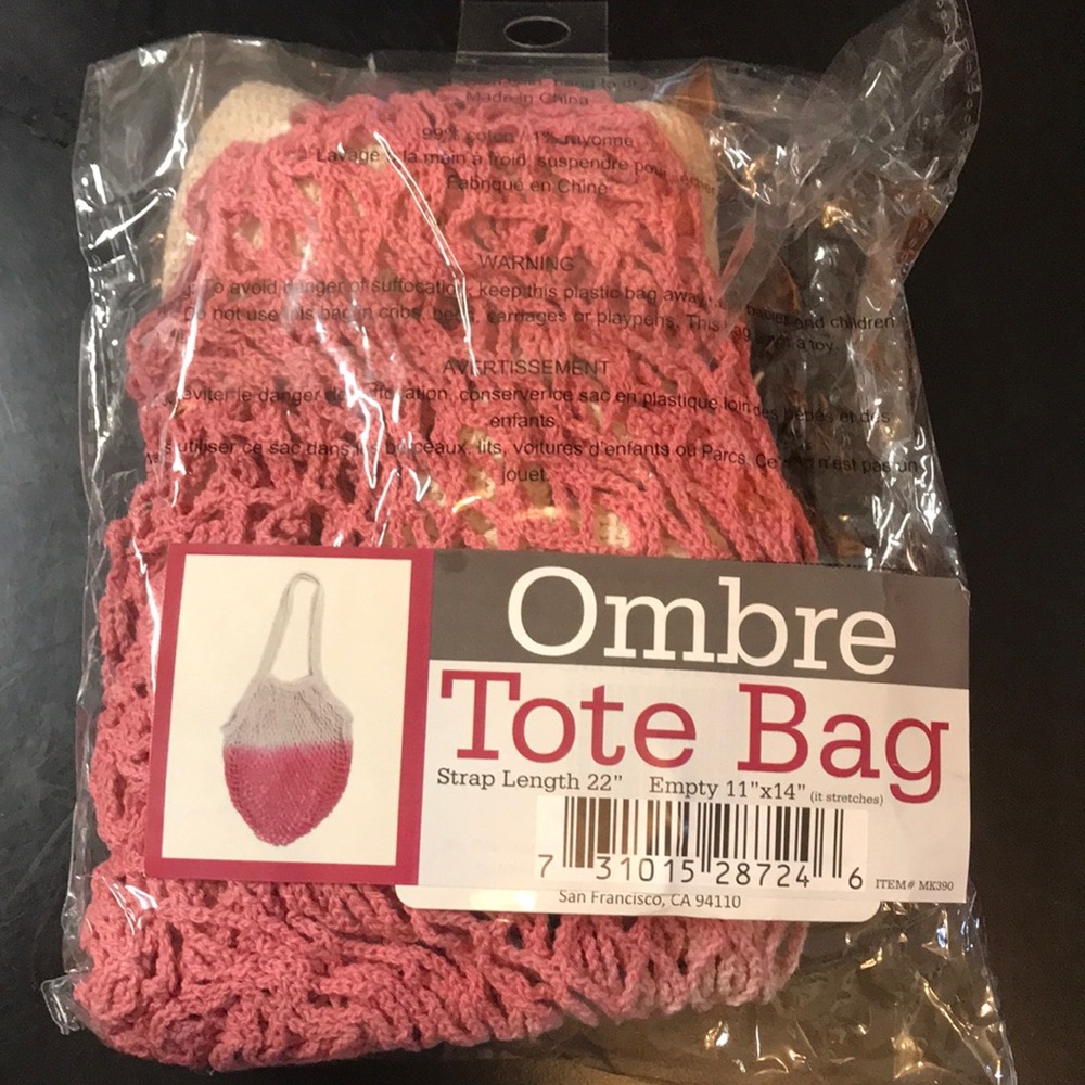 Camp Collection Dip Dye Market Tote in Pink Ombré boho chic bag